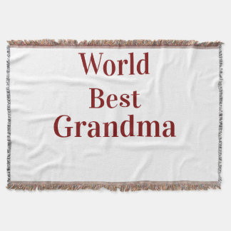 Cobertor World best Grandma grandmother grandparents pink n