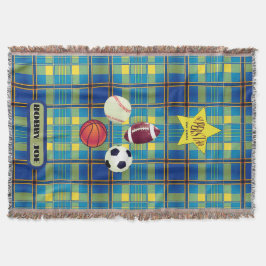 Cobertor Xadrez Amarelo Superstar