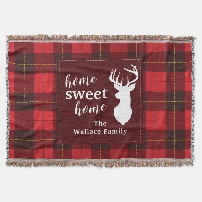 Cobertor Xadrez de Wallace do Clã Tartan Home Personalizado (Frente)