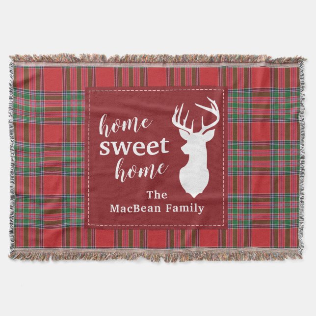 Cobertor Xadrez Natal Holiday Home Sweet MacBean Tartan (Frente)