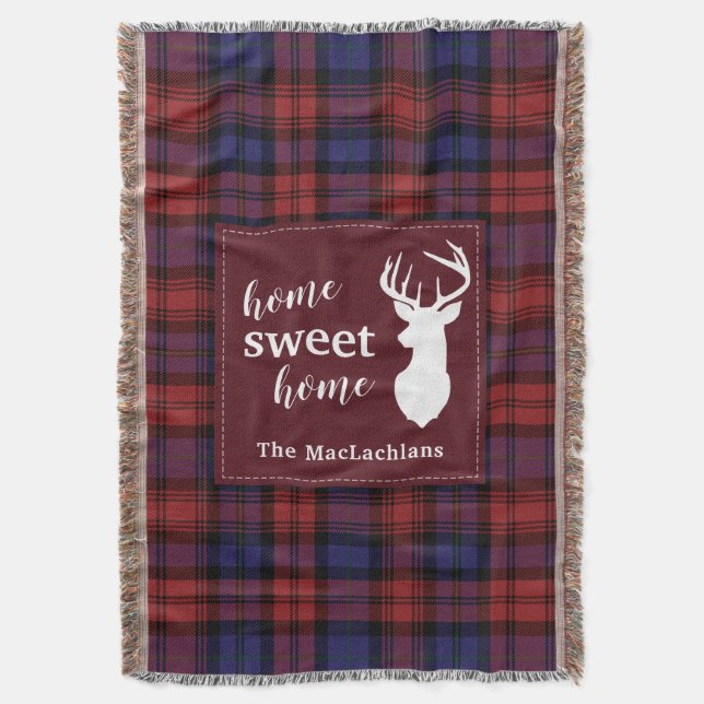 Cobertor Xadrez Natal MacLachlan Personalizado Tartan (Frente Vertical)