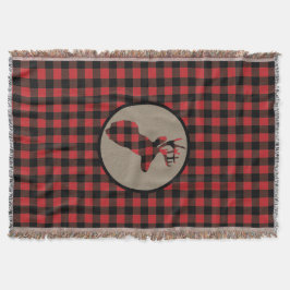 Cobertor Xadrez Negra Vermelha de Buffalo