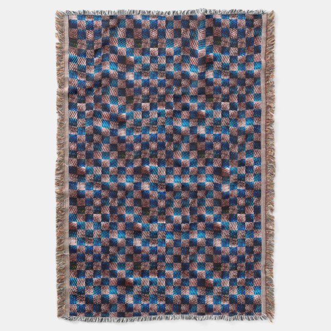 Cobertor Xadrez russo em forma de arranhões cruzados (Frente Vertical)