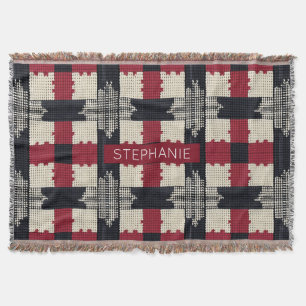 Cobertor Xadrez Rustic Knit Snowflake - Cozy Winter Boho
