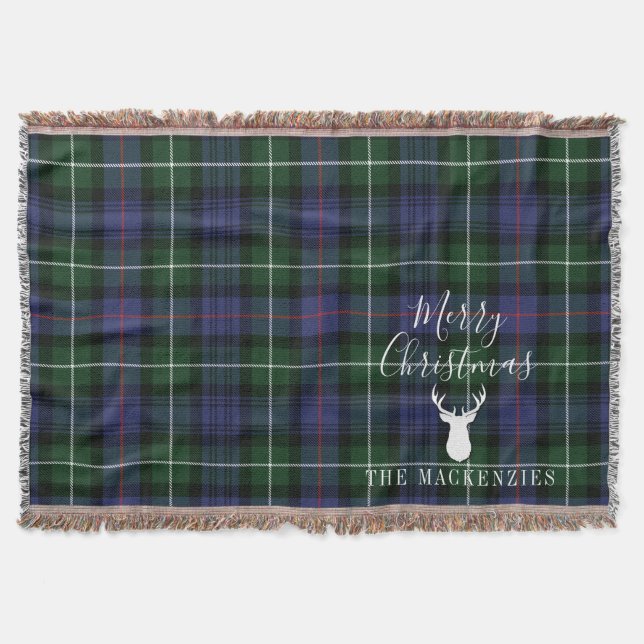 Cobertor Xadrez Rustic Tartan Clan MacKenzie (Frente)