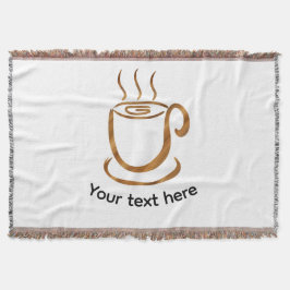 Cobertor Xícara Fumegante de Java | Café Curvo de Madeira &