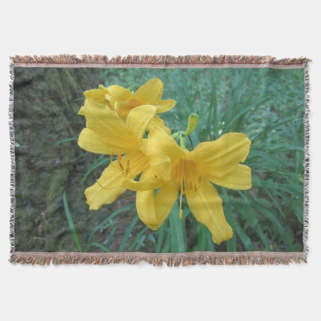 Cobertor Yellow Lilies Throw Blanket (Frente)