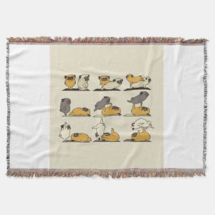 Cobertor Yoga Poses, o Bulldog Francês  Amantes De Ioga De