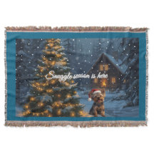 Yorkie Holiday Blanket