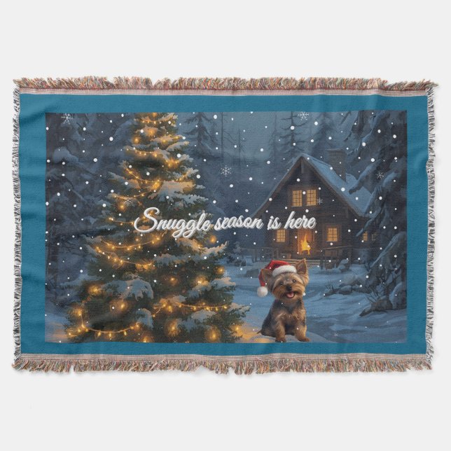 Cobertor Yorkie Holiday Blanket (Frente)