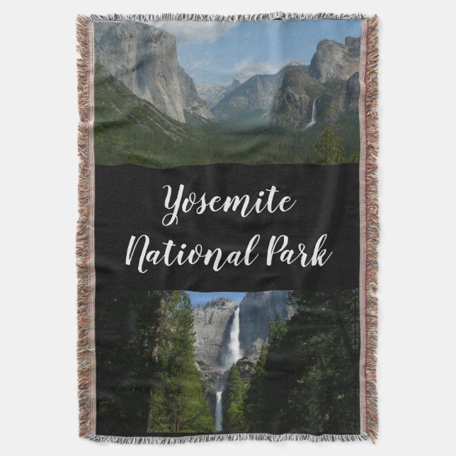 Cobertor Yosemite Falls II do Parque Nacional de Yosemite (Frente Vertical)