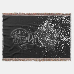 Cobertor Zebra Abstrata em Movimento Líquido