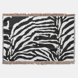 Cobertor Zebra Camouflage Padrão Artístico Negro e Branco