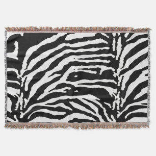 Cobertor Zebra Camouflage Padrão Artístico Negro e Branco