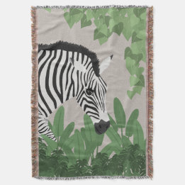 Cobertor Zebra entre Folhas
