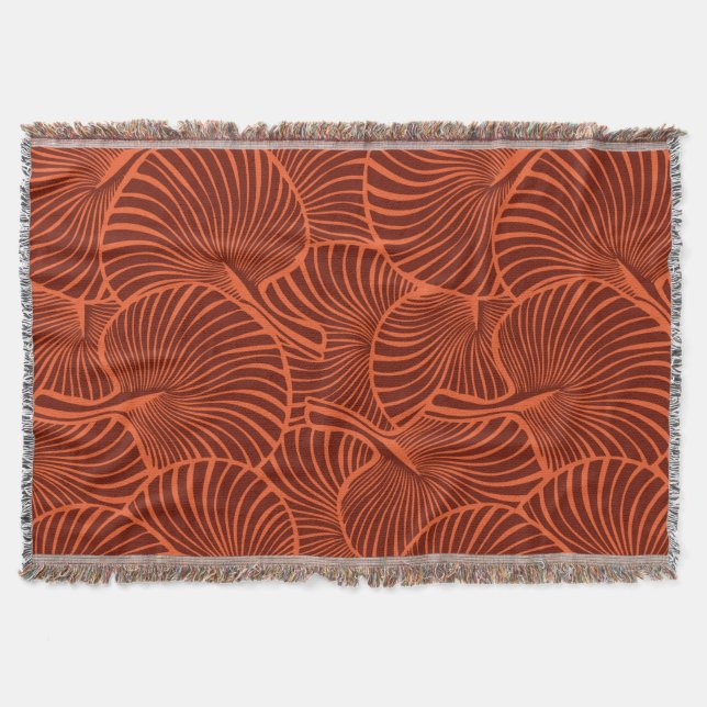 Cobertor Zebra Fan Palm Hawaiian Tropical Brick (Frente)