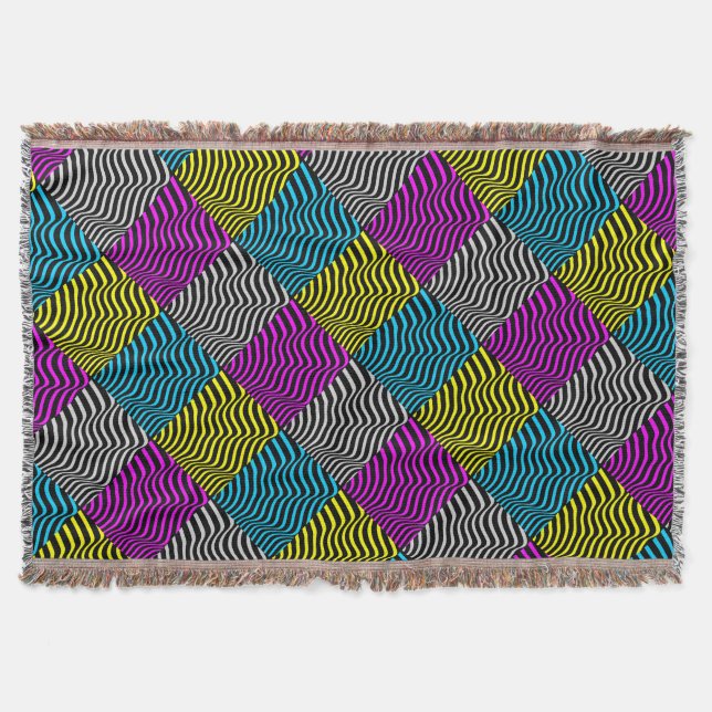 Cobertor Zebra Stripes - Abstrato de padrão geométrico Art  (Frente)