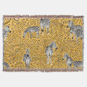 Cobertor Zebra stripes: fundo sem costura desenhado à mão.