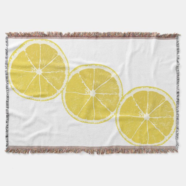 Cobertor Zesty Lemon Slice Trio Throw Blanket (Frente)
