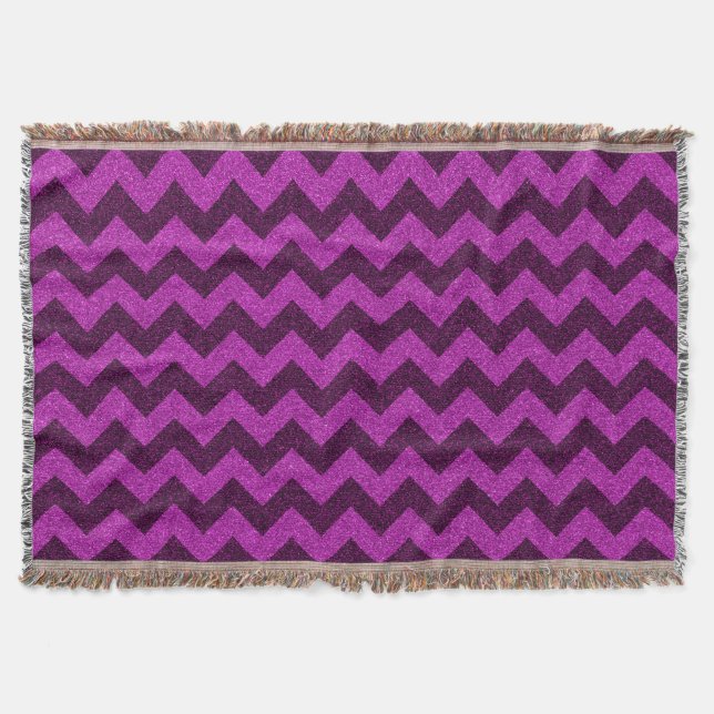 Cobertor Zig Zag Roxo (Frente)