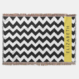 Cobertor Zigzag preto-e-branco, padrão Chevron, seu nome