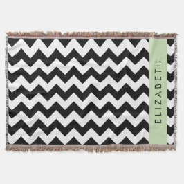 Cobertor Zigzag preto-e-branco, padrão Chevron, seu nome