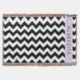 Cobertor Zigzag preto-e-branco, padrão Chevron, seu nome