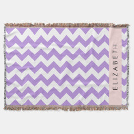 Cobertor Zigzag Roxo, Chevron Roxo, Seu Nome