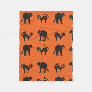 Cobertores de Dia das Bruxas de Gatos Negros