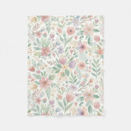 Cobertores de Fleece Floral Pastel