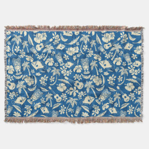 Cobertores de Lançar de Batik Havaiano da Praia de