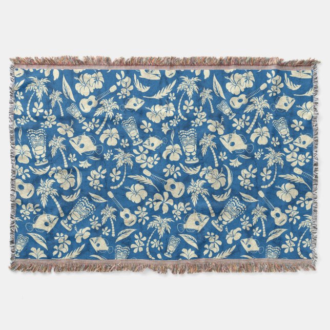 Cobertores de Lançar de Batik Havaiano da Praia de (Frente)
