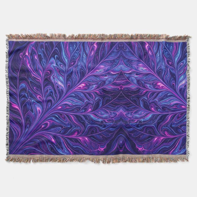 Cobertores de Líquido Violeta Cósmico com Veias de (Frente)