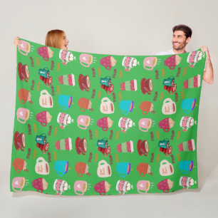 Cobertores de malha canecas de Natal