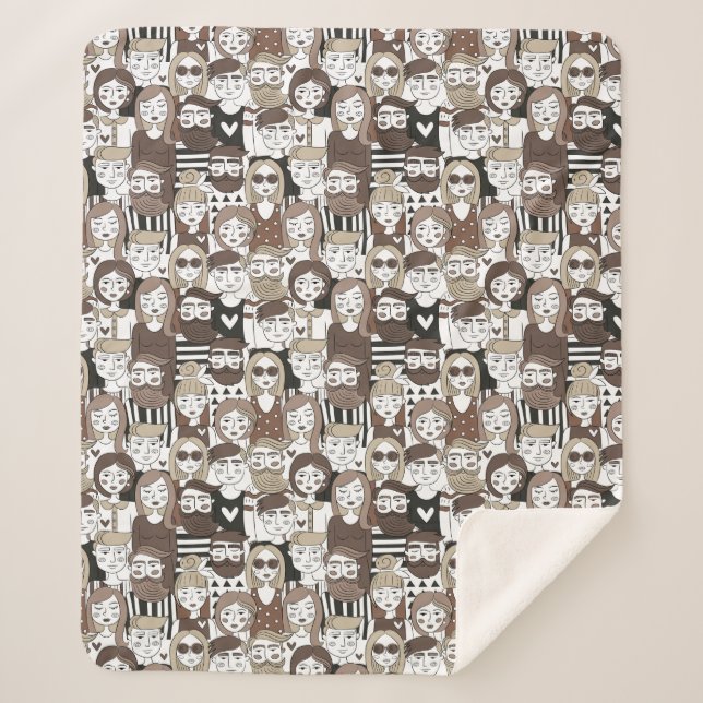 cobertores de padrões do hipster (Frente)