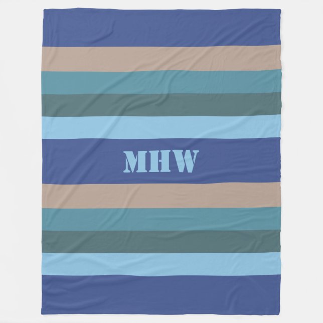 cobertores de velo personalizados de faixas náutic (Frente)