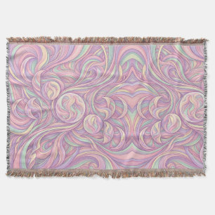 Cobertores Pastel de Fase Lunar Abstrata