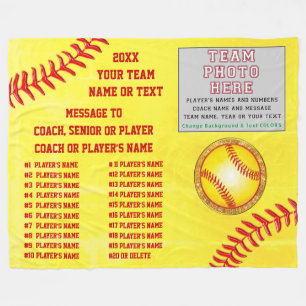 Cobertores Personalizados de Softball, Treinador,