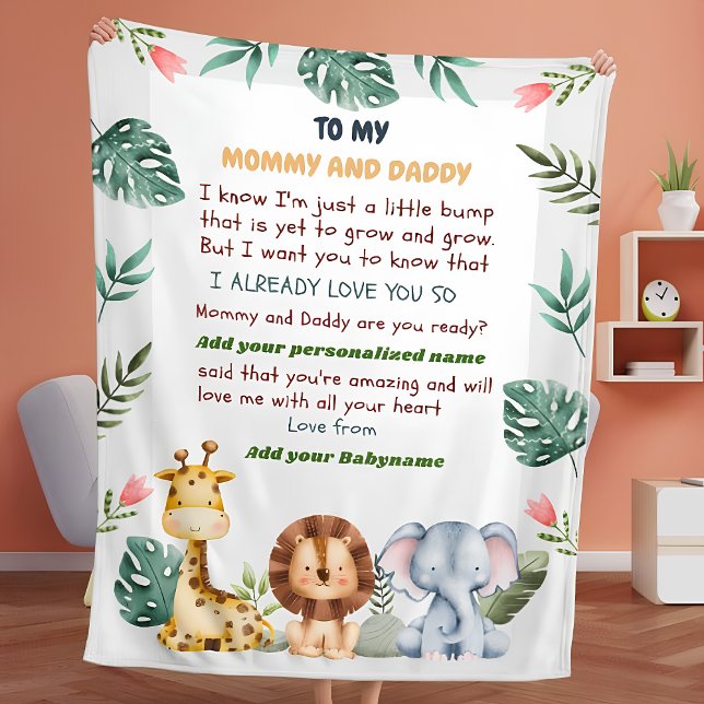 Cobertores personalizados para bebê Safari com men (Criador carregado)