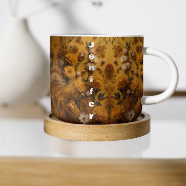 Cobertura de fundo de uma caneca floral de boho de (Criador carregado)