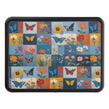 Colorful Butterflies And Wildflowers Patchwork