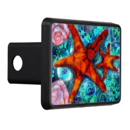 Cobertura Para Engate De Reboque Starfish Seashells Beach Teal Pink