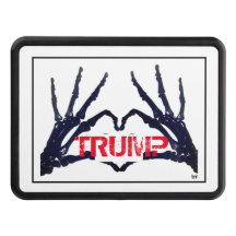 "TRUMP" CRÂNIO MÃOS CORAÇÃO TAMPA DE ENGATE DE REB