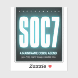 Cobol Programação Abend Soc7 Adesivo