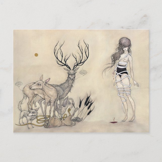 Cobra branco + Vanitas - Cartão postal (Frente)