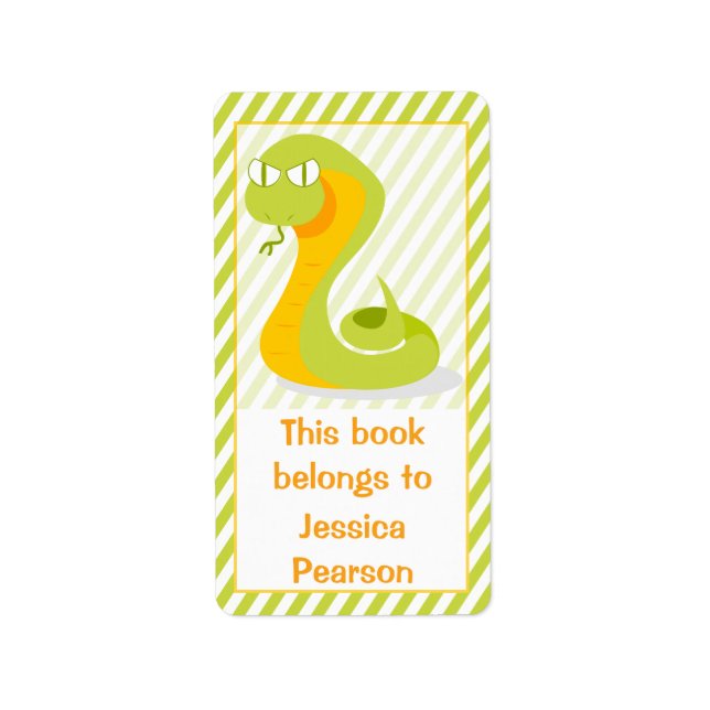 Cobra Do bobo Este Pertence Ao Adesivo Do Bookplat (Frente)