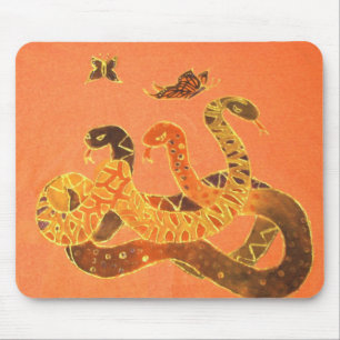 Cobra e borboleta Mousepad - alise