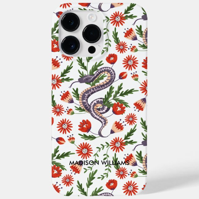 Cobra e Botânico de Roxo Whimísico - Personalizado (Verso)