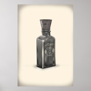 Cobra Oil "Cure All Ailments" Garrafa poster engra