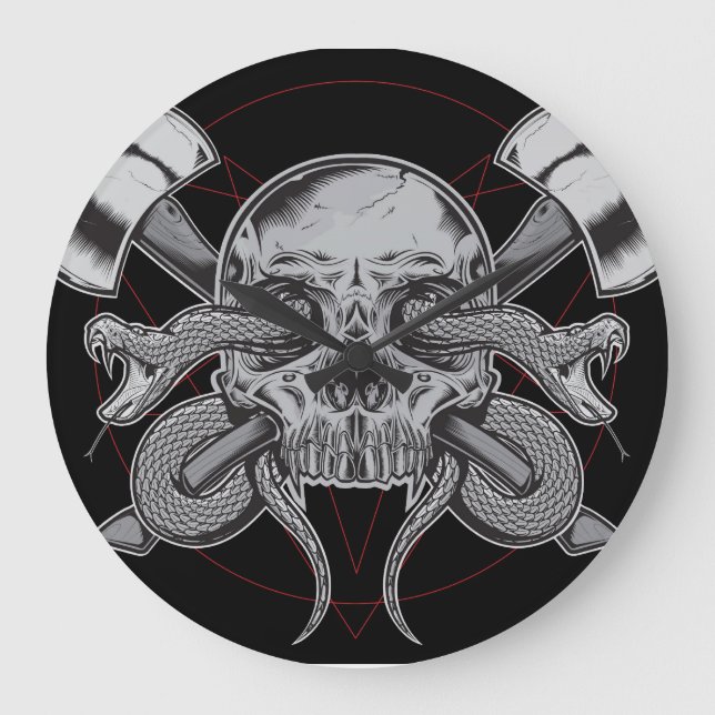 Cobra, Relógio de Crânio, com EIXOS (Frente)